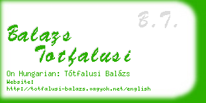 balazs totfalusi business card